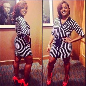 Express Portofino Dress in Stripes